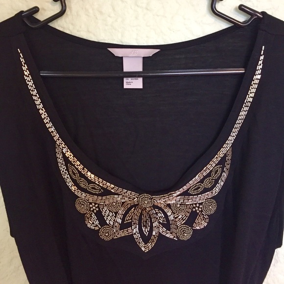 H&M Black Beaded Top - Picture 2 of 6